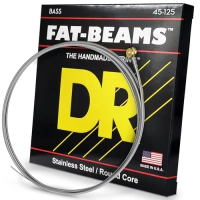 Image of DR Strings FAT BEAM™ Stainless Steel Bass Strings: 5 String Medium 45 125