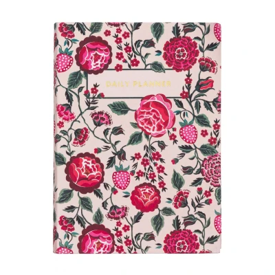 Image of Cath Kidston A5 Daily Planner Undated To Do List 288 Pages, Hourly Schedule Planner, Notes Page Diary 2024 for New Job or University Stawberry