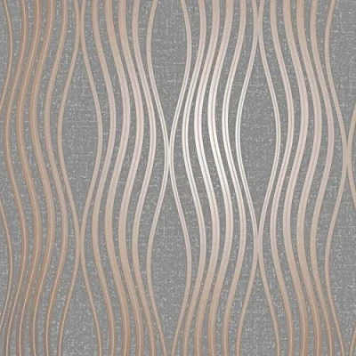 Image of Fine Décor FD42568 Quartz Wave Copper Wallpaper, Gold,silver