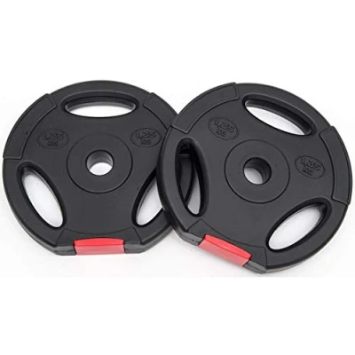 Image of TnP Distribution 1 Standard Vinyl TriGrip Tri Grip Weight Plates Disc 2 x 1.25kg for Dumbbell Barbell Bar Bars Weights Set Sets