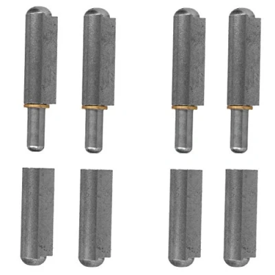 Image of 4 Pack Lift Off Bullet Hinge Weld On Brass Bush 16x120mm Heavy Duty Industrial