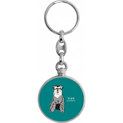 Image of Toff London Grey Miniature Schnauzer Dog Keyring