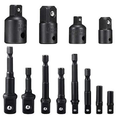 Image of Impact Adapter and Reducer Set Extenson Drill 1/4&quot; 3/8&quot; 1/2&quot; Drive 2 Adapters Reducers 4pcs Socket 1/4 to 3/8, 3/8 1/4, 1/2, 1/2