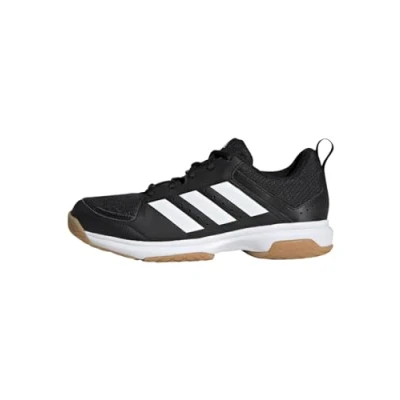 Image of adidas Performance Ligra Volleyball shoes, Women&#039;s, Size: 10, Core black/footwear white Textile/synthetics