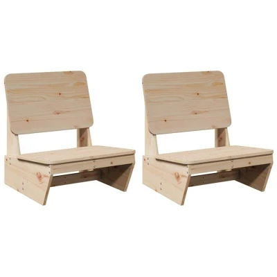 Image of vidaXL Garden Chairs 2 pcs 60x64x70.5 cm Solid Wood Pine