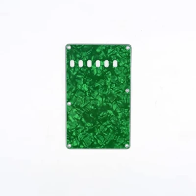 Image of Musiclily Vintage Style Strat Tremolo Backplate for Fender USA/Mexican Made Standard Stratocaster Modern Guitar,4Ply Green Pearl