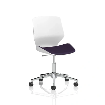 Image of Florence 5 Star Base Bespoke Tansy Purple Fabric Task Operator Chair