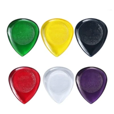 Image of xbiez 6 Pcs Acoustic Electric Bass Guitars Plectrum Durable Guitar Pick Plectrums Large Water Drop Shaped