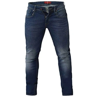 Image of Duke Men&#039;s D555 Ambrose Tall Tapered Stretch Jeans Blue 32W X 38L