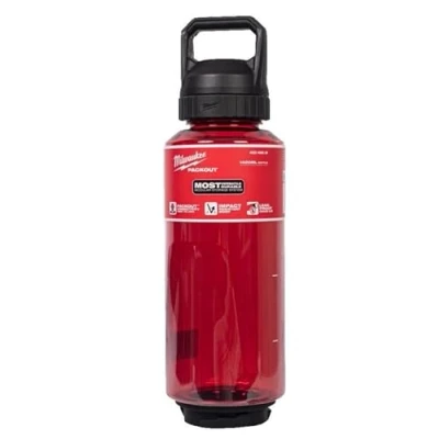 Image of Milwaukee PACKOUT Plastic Bottle with Chug Lid Red / 1420ml