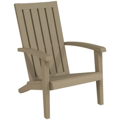 Image of vidaXL Garden Adirondack Chair Light Brown Polypropylene