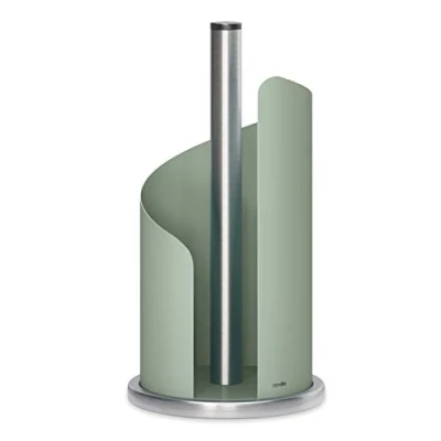 Image of stardis Kitchen Roll Holder Stainless Steel Matt Coated Diameter 15 cm Agave Green