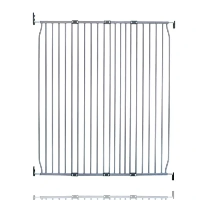 Image of Safetots Extra Tall Eco Screw Fit Baby Gate, Grey, 130cm 140cm, Gate 100cm in Height, Stair for Baby, Fitted Safety Easy Installation