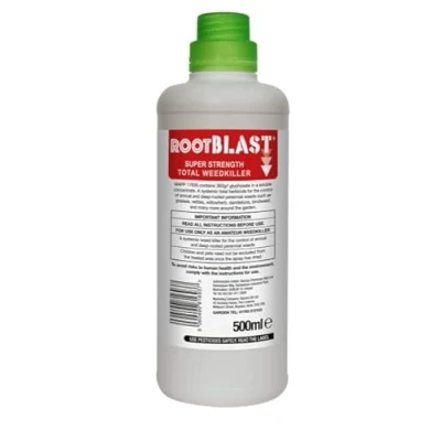 Image of Rootblast Super Strength Concentrated Total Weed Killer Glyphosate for Effective Control Kills Weeds down to the their roots (1 x 500ml), Packaging May Vary