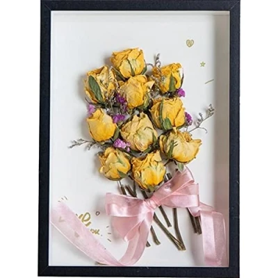 Image of Vintage Photo Frames Dried Flower Display Frame Specimen Pressed for Desktop Decoration