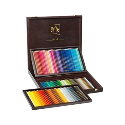 Image of Caran D&#039;Ache Pablo artists quality colouring pencils wooden box set of 120 assorted water resistant colours