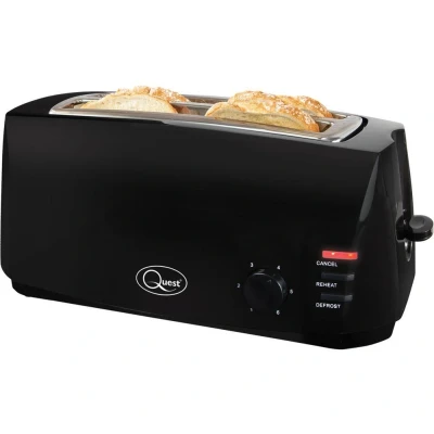 Image of Quest 4 Slice Cool Touch Toaster Black