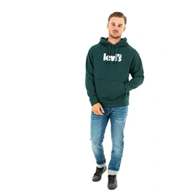 Image of Levi&#039;s Men&#039;s Relaxed Graphic Sweatshirt Hoodie, Poster Ponderosa Pine, XS