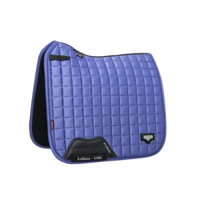 Image of LeMieux Dressage Loire Classic Square Saddle Pad Pads for Horses Equestrian Riding Equipment and Accessories (Bluebell Large)