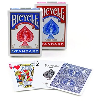 Image of Bicycle Poker Size Standard Index Playing Cards (RED &amp; Blue, 9 Decks)