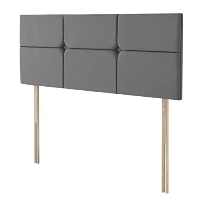 Image of Silentnight Castello Upholstered Headboard, Slate Grey Fabric, Double