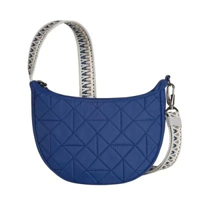 Image of Travelon Unisex&#039;s Anti Theft Boho Crescent Crossbody, Lush Blue, One Size