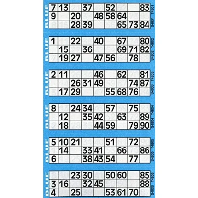 Image of Thomas &amp; Anca Club Supplies Ltd 6000 6 to View Bingo Flyers Tickets (Blue)