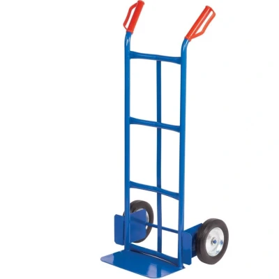 Image of Steel Sack Truck; Cushion Wheels; Steel; 150kg; Blue