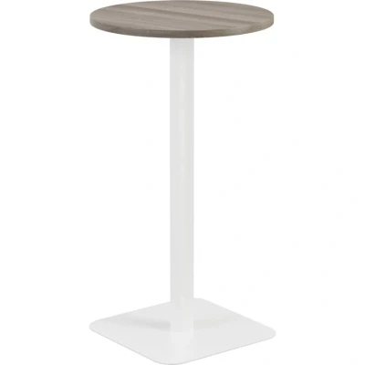 Image of Vivace 600mm High Table Grey Oak Top and White Legs Ref CH2685WHGO