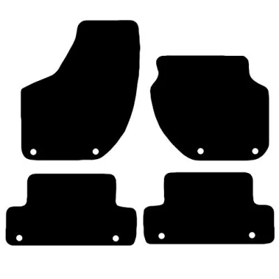 Image of Carsio Carpet Car Mats For Volvo V40 2015+ Onwards 4 Piece Set Tailored Fit Floor Mat Complete Accessory Black Custom Fitted All Weather, Anti Slip Backing &amp; Trim