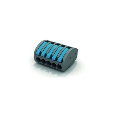 Image of Wiska 5 Way Springbox Lever Connector Blue and Grey SBO x SBOX5