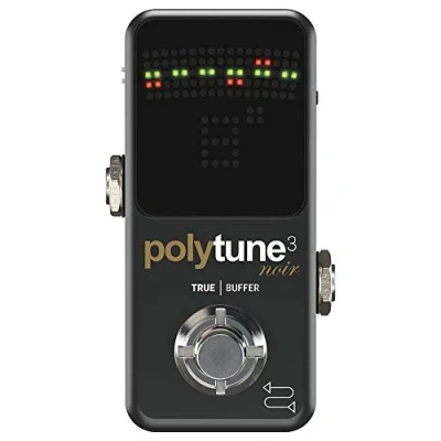 Image of TC Electronic PolyTune 3 Noir Mini Tuner Pedal with Polyphonic Tuning, Built In Buffer, and Bright LED Display