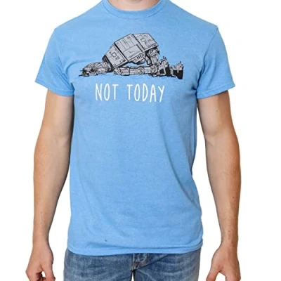 Image of STAR WARS at Not Today Humor Funny Hoth Adult Graphic T Shirt, Light Heather Blue, XXL