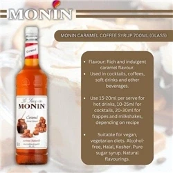 Image of Monin Caramel Coffee Syrup 700ml (Glass)