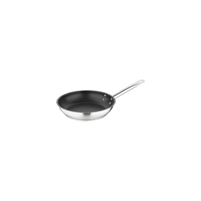 Image of Vogue FC096 Non Stick Teflon Stainless Steel Platinum Plus Frying Pan, 240mm x 55mm, Silver
