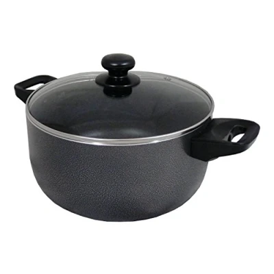Image of Prima 28cm N/S Casserole/Saucepan/Glass Lid Sauce, Stainless Steel, Black