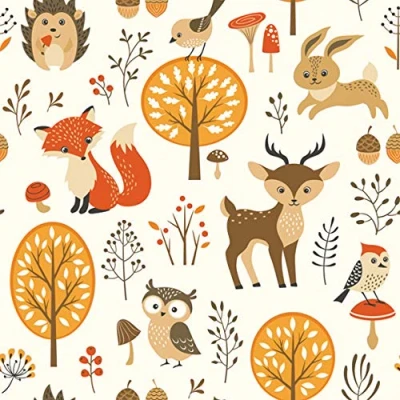 Image of 20 Napkins Funny Animals from the Forest Fox Rabbit Deer Children Autumn 33 x cm