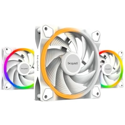 Image of be quiet! LIGHT WINGS WHITE 120mm PWM high speed 3 pack PC case fan BL101