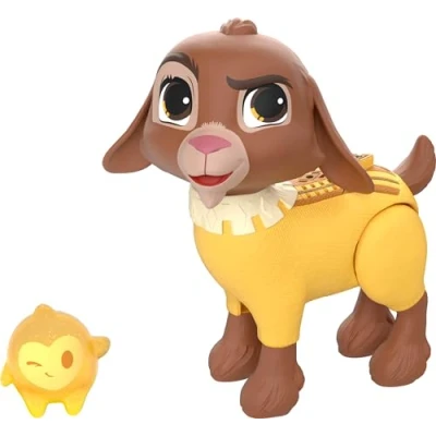Image of Mattel Disney Wish Talking Valentino &amp; Star 12cm Toy Figure Playset with 10+ Sounds and Phrases