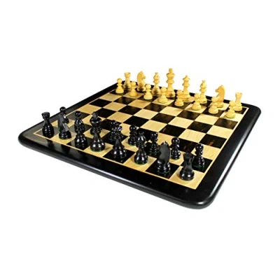 Image of StonKraft 21&quot; x Wooden Chess Board Game Set of Ebony Wood + Pieces