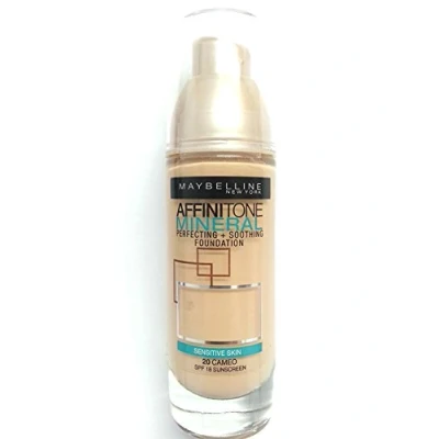 Image of 3 x Maybelline Affinitone Mineral Foundation SPF18 30ml 020 Cameo