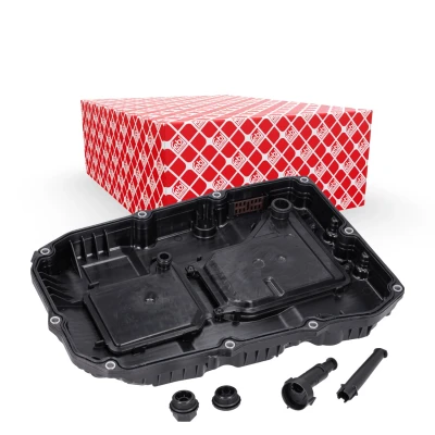 Image of 7252703203, 7252703203S1, 7252703707, 7252703707S1, 7252707702 Oil Pan, automatic transmission FEBI BILSTEIN 175369 MERCEDES BENZ: E Class Saloon