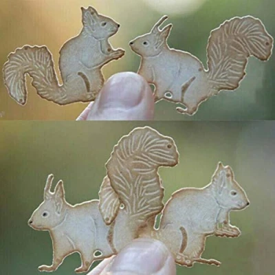 Image of Cutting Dies for Card Making, YunTrip 2Pcs Squirrels Metal DIY Scrapbooking Album Embossing Photo Craft Paper Cards Decorative