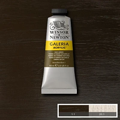 Image of Winsor &amp; Newton Galeria Acrylic Paint Medium Tube 60ml AVAILABLE (Raw Umber)