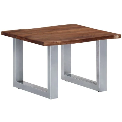 Image of vidaXL Coffee Table with Live Edges 60x60x40 cm Solid Acacia Wood