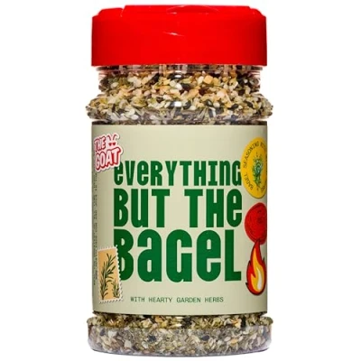 Image of Herby Everything But The Bagel Seasoning Jumbo 180g Shaker. All Purpose Finishing for Meat and Vegetables. Gourmet by GOAT Blends UK. (Herby)