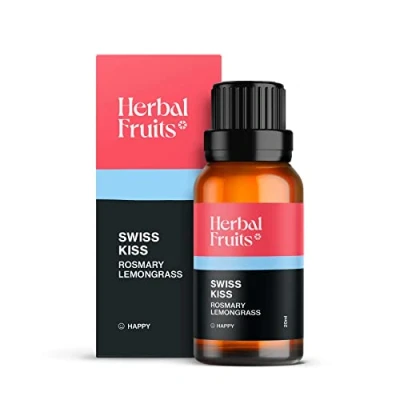 Image of Aerosoul® Essential Oil Blend Swiss KISS Aromatherapy Refresh, Rosemary+Lemongrass Mix, 100% Pure+Natural, Diffuser Oil, SPA, Candle Making, Premium Quality, 20ml