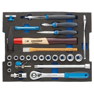 Image of GEDORE 1100 CT2 01 Assortment of Craftsmen in 2/2 L BOXX 136 Module, 26 Pieces