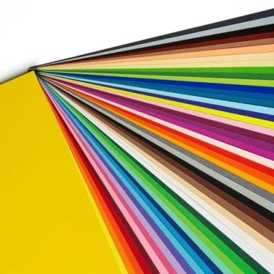 Image of Hawksbill Paper 130GSM Multi Coloured Assorted 50 Pack in Bright &amp; Pastel Rainbow Colour A4 for Arts Crafts, Notice Boards, Gift Wrapping, Packaging Brainstorming