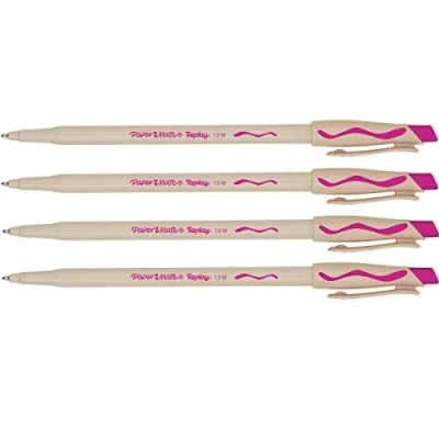 Image of Papermate Replay 1.0mm Erasable Pen Fuschia Pink 4 Pack